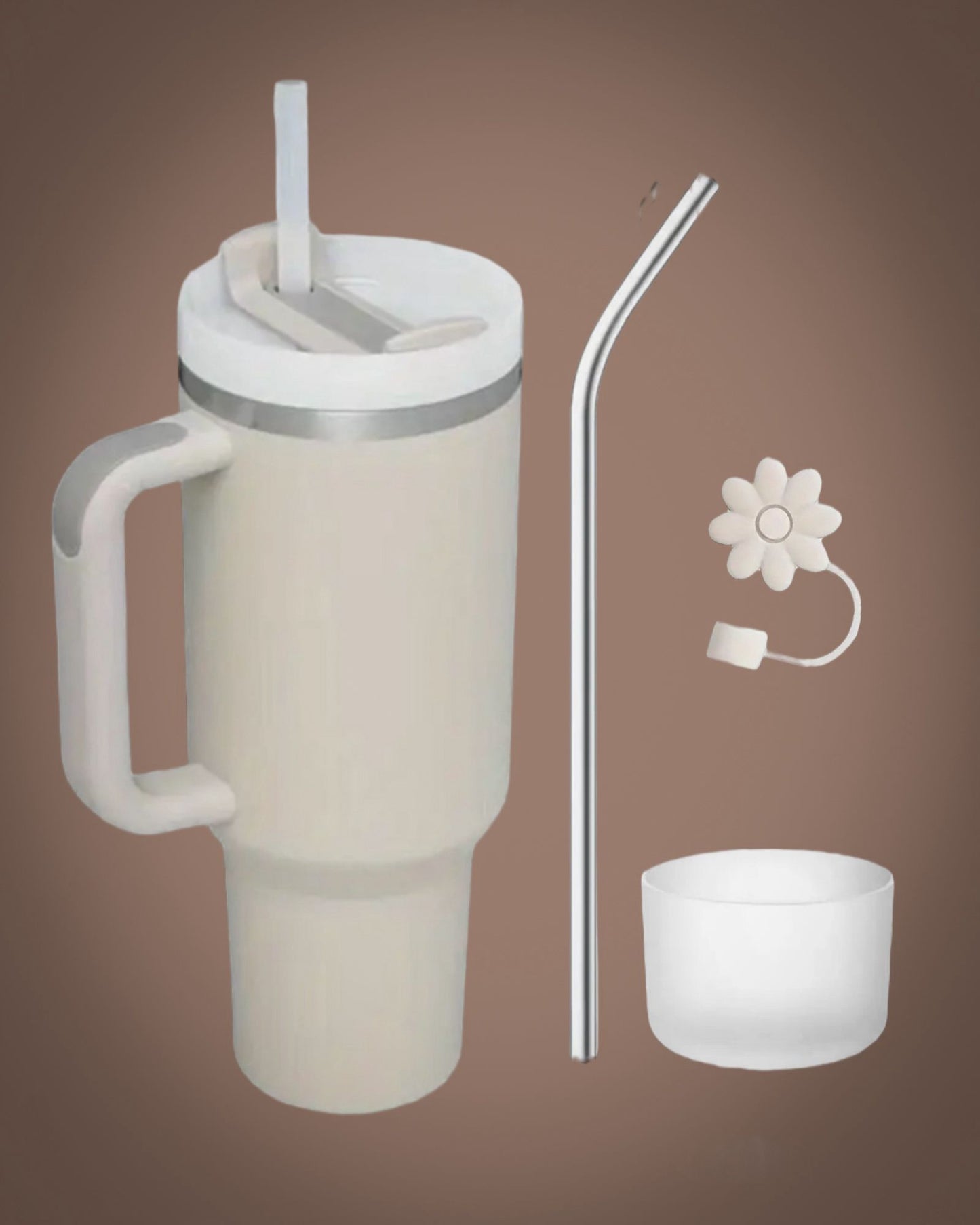 Edelstahl Thermobecher Beige 1.2l