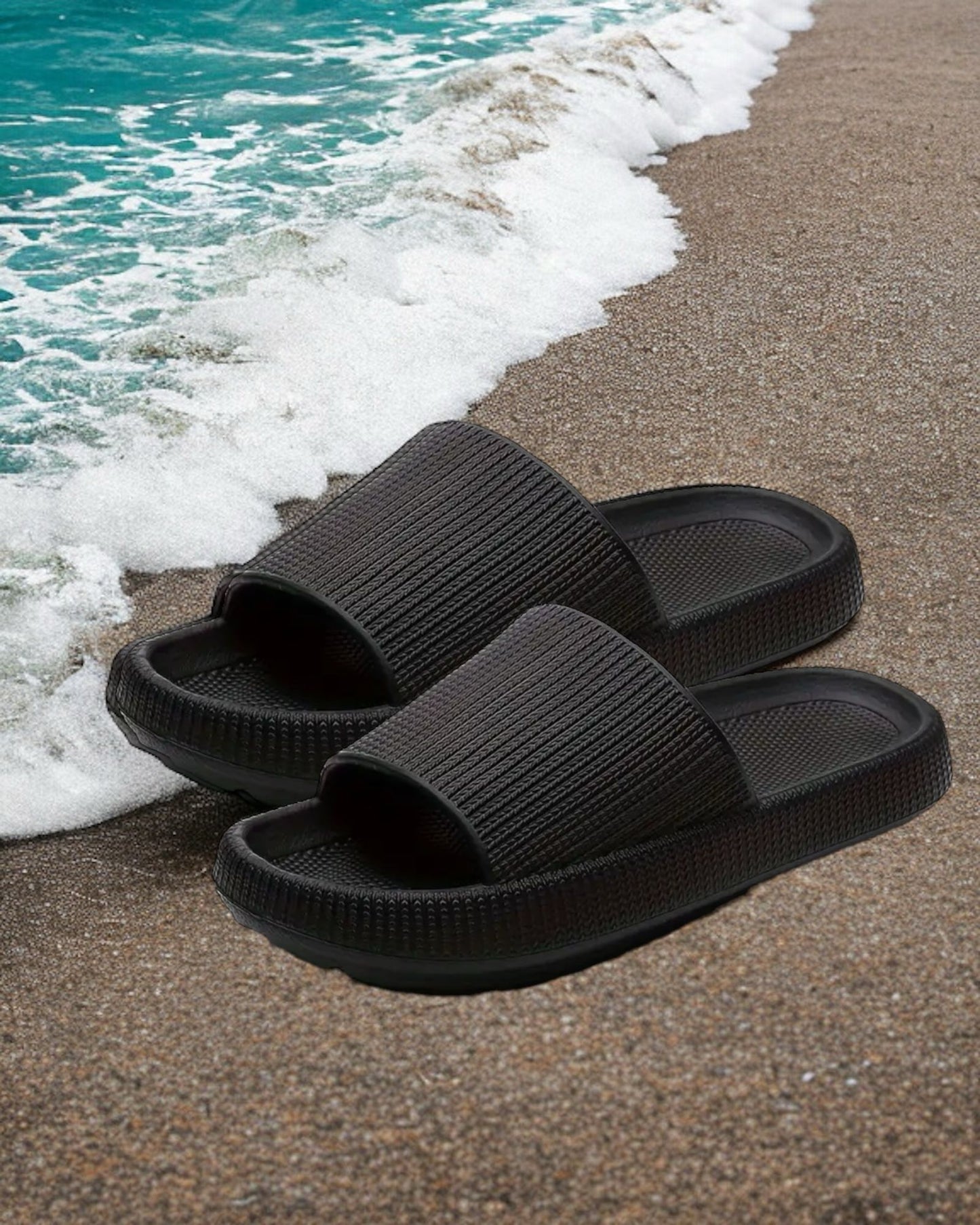 Sommer Schlappen Schwarz